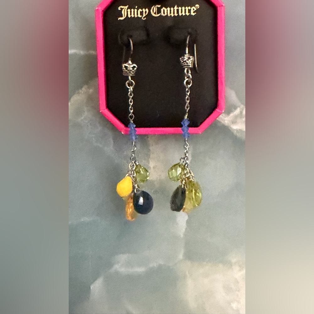 Juicy Couture Elegant Multicolor Dangle Drop Earrings